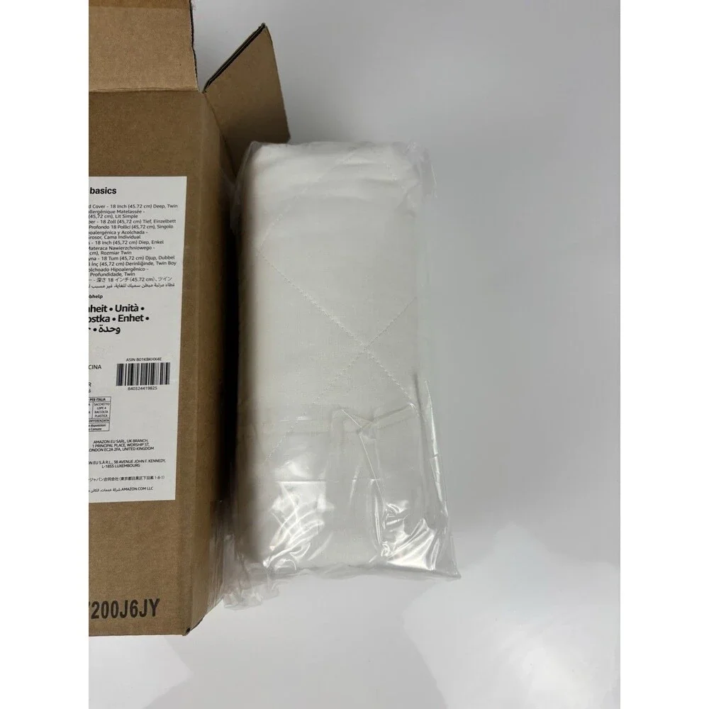 Twin Mattress Topper Pad Cover Hypoallergenic Quilted 18